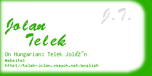 jolan telek business card